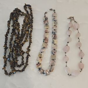 Bundle Natural Stone Necklaces